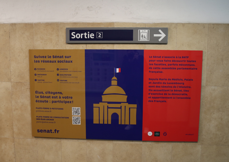 Habillage de la station RER "Luxembourg"