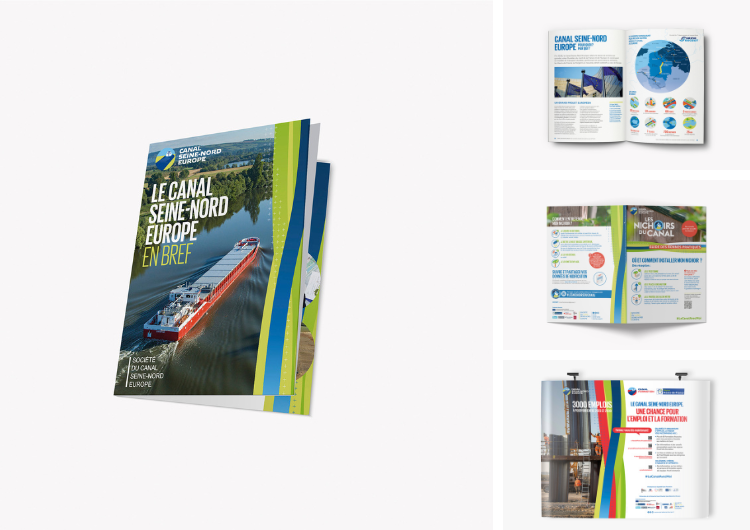 Exemples d'outils produits pour le Canal Seine-Nord Europe