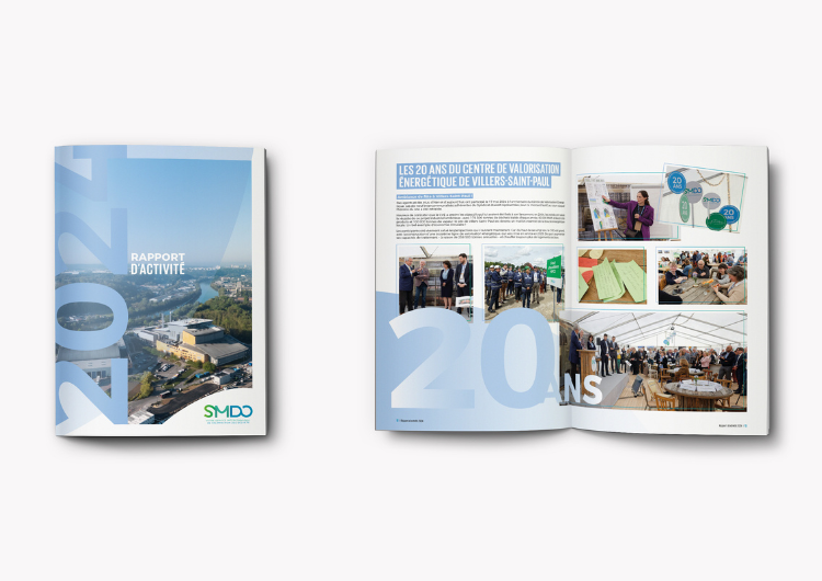 Mockup du rapport d'activité du SMDO