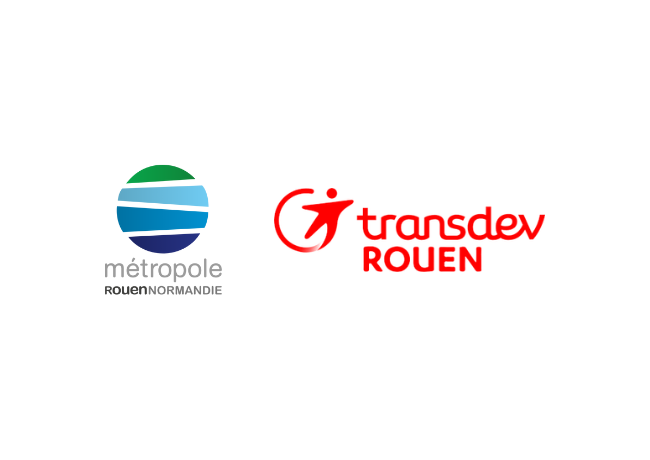 Logos de la Métropole de Rouen et de Transdev Rouen