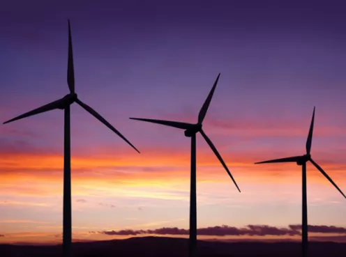 Photographie d'éoliennes